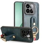 For Xiaomi 15 Wristband Leather Back Phone Case(Blue)