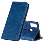 For Huawei Honor 9X Lite Lucky Flowers Embossing Pattern Magnetic Horizontal Flip Leather Case with Holder & Card Slots(Dark Blue)