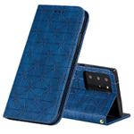 For Samsung Galaxy Note20 Ultra Lucky Flowers Embossing Pattern Magnetic Horizontal Flip Leather Case with Holder & Card Slots(Dark Blue)