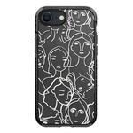 For iPhone 7 / 8 / SE 2020 2022 Simple Illustration Pattern Full Coverage Phone Case(Simple Girl A)