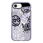 For iPhone 7 / 8 / SE 2020 2022 Simple Illustration Pattern Full Coverage Phone Case(Graffiti Letters B)
