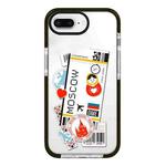 For iPhone 7 Plus / 8 Plus Simple Illustration Pattern Full Coverage Phone Case(Travel Ticket B)