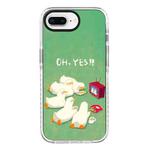 For iPhone 7 Plus / 8 Plus Simple Illustration Pattern Full Coverage Phone Case(Watch TV Duck)