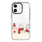 For iPhone 11 Simple Illustration Pattern Full Coverage Phone Case(Winter Bear)