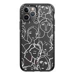 For iPhone 11 Pro Max Simple Illustration Pattern Full Coverage Phone Case(Simple Girl A)
