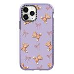 For iPhone 11 Pro Max Simple Illustration Pattern Full Coverage Phone Case(Bear Bow)