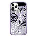 For iPhone 11 Pro Max Simple Illustration Pattern Full Coverage Phone Case(Graffiti Letters B)