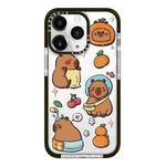 For iPhone 11 Pro Max Simple Illustration Pattern Full Coverage Phone Case(Capybara C)