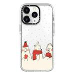 For iPhone 11 Pro Max Simple Illustration Pattern Full Coverage Phone Case(Winter Bear)