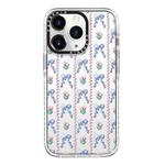 For iPhone 11 Pro Max Simple Illustration Pattern Full Coverage Phone Case(Bowknot Flowers)