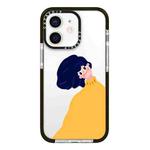 For iPhone 12 Simple Illustration Pattern Full Coverage Phone Case(Sweater Couple B)