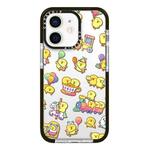 For iPhone 12 mini Simple Illustration Pattern Full Coverage Phone Case(Duck Holiday B)