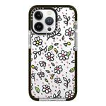 For iPhone 12 Pro Simple Illustration Pattern Full Coverage Phone Case(Fresh Flower C)