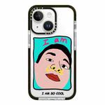 For iPhone 13 Simple Illustration Pattern Full Coverage Phone Case(Cool Couple B)