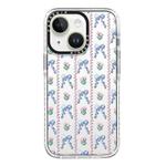 For iPhone 13 Simple Illustration Pattern Full Coverage Phone Case(Bowknot Flowers)