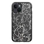 For iPhone 13 mini Simple Illustration Pattern Full Coverage Phone Case(Simple Girl A)