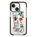 For iPhone 13 mini Simple Illustration Pattern Full Coverage Phone Case(Travel Ticket C)
