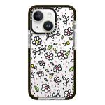For iPhone 13 mini Simple Illustration Pattern Full Coverage Phone Case(Fresh Flower C)