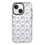 For iPhone 13 mini Simple Illustration Pattern Full Coverage Phone Case(Bowknot Flowers)