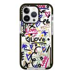 For iPhone 13 Pro Simple Illustration Pattern Full Coverage Phone Case(Graffiti Letters C)