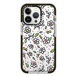 For iPhone 13 Pro Max Simple Illustration Pattern Full Coverage Phone Case(Fresh Flower C)