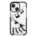 For iPhone 14 Simple Illustration Pattern Full Coverage Phone Case(Clothesline)