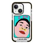 For iPhone 14 Plus Simple Illustration Pattern Full Coverage Phone Case(Cool Couple B)