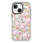 For iPhone 14 Plus Simple Illustration Pattern Full Coverage Phone Case(Candied Haws Pig)