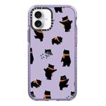 For iPhone 16 Simple Illustration Pattern Full Coverage Phone Case(Cute Dog Bear C)