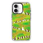 For iPhone 16 Plus Simple Illustration Pattern Full Coverage Phone Case(Penguin)