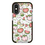 For iPhone X / XS Simple Illustration Pattern Full Coverage Phone Case(Watermelon Pig)