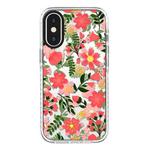 For iPhone X / XS Simple Illustration Pattern Full Coverage Phone Case(Fresh Flower B)