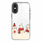 For iPhone X / XS Simple Illustration Pattern Full Coverage Phone Case(Winter Bear)