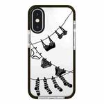 For iPhone X / XS Simple Illustration Pattern Full Coverage Phone Case(Clothesline)