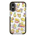 For iPhone X / XS Simple Illustration Pattern Full Coverage Phone Case(Duck Holiday B)