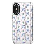 For iPhone X / XS Simple Illustration Pattern Full Coverage Phone Case(Bowknot Flowers)