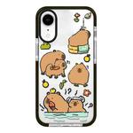 For iPhone XR Simple Illustration Pattern Full Coverage Phone Case(Capybara B)