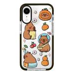 For iPhone XR Simple Illustration Pattern Full Coverage Phone Case(Capybara C)