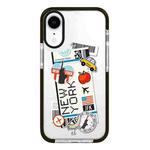 For iPhone XR Simple Illustration Pattern Full Coverage Phone Case(Travel Ticket C)