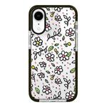 For iPhone XR Simple Illustration Pattern Full Coverage Phone Case(Fresh Flower C)