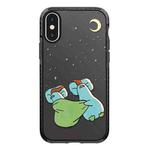 For iPhone XS Max Simple Illustration Pattern Full Coverage Phone Case(Sleeping Duck)