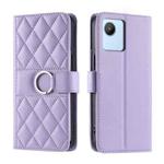 For Realme C30 / C30S Ring Buckle Rhombic Leather Phone Case(Purple)