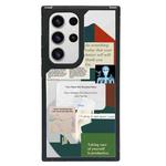 For Samsung Galaxy S23 Ultra 5G Creative Art Pattern Full Coverage Phone Case(Quotes Tags B)