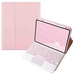 For Infinix Xpad 11 inch Candy Color Square Keys Bluetooth Keyboard Leather Case with Touchpad(Pink)