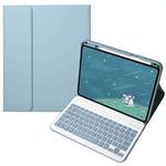 For Infinix Xpad 11 inch Candy Color Square Keys Bluetooth Keyboard Leather Case(Misty Blue)