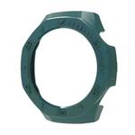 For Huawei Watch GT 5 Pro 46mm Half Coverage Hollow PC Watch Protective Case with Scale(Dark Green)