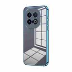 For vivo iQOO 13 Transparent Plating Fine Hole Phone Case(Blue)
