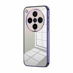 For OPPO Find X8 Pro Transparent Plating Fine Hole Phone Case(Purple)
