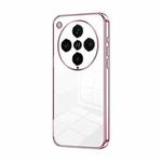 For OPPO Find X8 Pro Transparent Plating Fine Hole Phone Case(Pink)