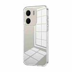 For OPPO A5x 5G Global Transparent Plating Fine Hole Phone Case(Transparent)